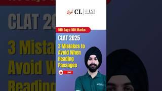 3 Mistakes to Avoid When Reading Passages #mistakestoavoid #clat2025 #readingskills