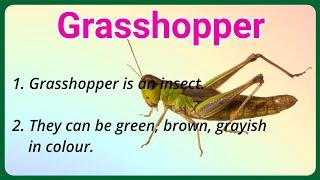 10 Lines on Grasshopper in English!! Short Essay on Grasshopper!! Ashwin's World