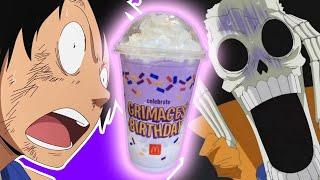 Luffy and Brook try the Grimace Shake (One Piece)