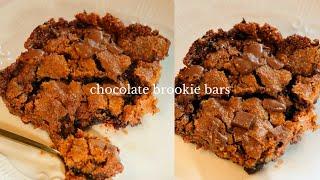 Almond Chocolate Brookie Bars 