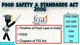 Food Safety & Standards Act, 2006 - FSS ACT 2006 | FSSAI CFSO & TO | TN MRB FSO