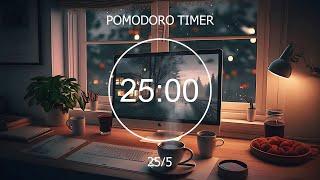 8.5 HOUR STUDY WITH ME  25/5 Pomodoro Timer - Lofi Mix • Effectively Study Night