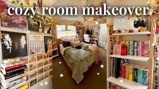 COZY ROOM MAKEOVER!! aesthetic bedroom transformation *pinterest inspired!* (+cleaning vlog)