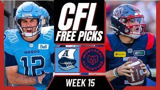 ARGONAUTS vs ALOUETTES CFL Picks and Predictions (Week 15) | CFL Free Picks Today