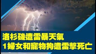 洛杉磯遭雷暴天氣  1婦女和寵物狗遭雷擊死亡