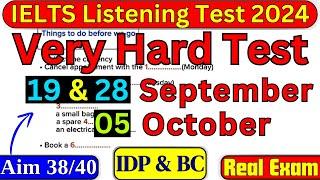 19 September, 28 September & 5 October 2024 IELTS LISTENING TEST WITH ANSWERS | IELTS | IDP & BC