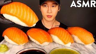 ASMR GIANT SALMON SASHIMI NIGIRI MUKBANG (No Talking) COOKING & EATING SOUNDS | Zach Choi ASMR