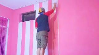 How to paint a line pattern wall