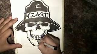 How to Draw a Cholo Skull BY -  WIZARD