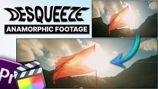 How to DESQUEEZE Anamorphic Footage the RIGHT WAY