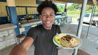 FAMOUS BANANA & GOAT MEAT Street Food Jamaica!! MUST EAT THIS!!