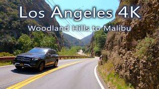 4K Los Angeles California. Woodland Hills to Malibu