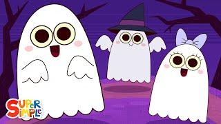 Five Little Ghosts | Halloween Song for Kids | Super Simple Songs