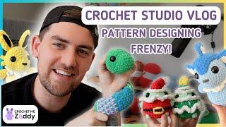 Going on a crochet pattern testing frenzy  Crochetmezaddy | Zaddycrafts studio vlog