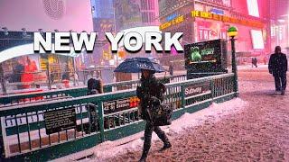 New York City LIVE SNOW Walk in Manhattan Biggest Snowstorm of 2025 ? (February 8, 2025)