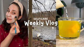 WINTER Self-Care Vlog I Skin Care, Immune Booster Recipe & Books #vlog