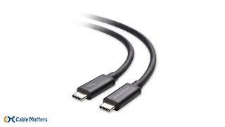 Cable Matters 40Gbps / 20Gbps Thunderbolt 3 Cable Supporting 100W Charging