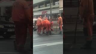 Как кладут асфальт в Польше. Люблин. Столица студентов