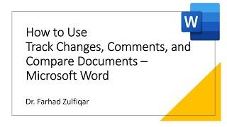 How to Use Track Changes, Comments, and Compare Documents in #Microsoft #Word