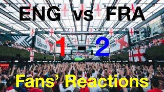 ENGLAND FANS REACT TO FRANCE vs ENGLAND IN WORLD CUP