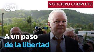  DW Noticias del 25 de junio: Julian Assange llega a territorio estadounidense [Noticiero completo]