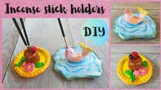 DIY Incense stick holder | agarbatti stand | air dry clay crafts | wallputty crafts | craftdil