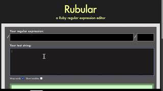 Introducción a expresiones regulares con Rubular