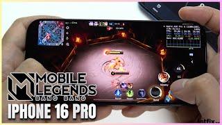 iPhone 16 Pro Mobile Legends Gaming test MLBB | Apple A18 Pro, 120Hz Display