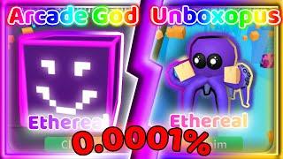 I UNBOX BOTH *1 IN 1 MILLION* ETHEREALS UNBOXOPUS AND ARCADE GOD! | Unboxing Simulator
