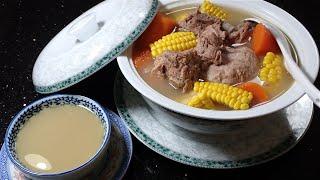 Sweet Pork Bone Soup w/ Corn and Carrots | Soups