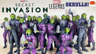 SECRET INVASION! Super Skrull Trooper KITBASH Army Builders MCU Marvel Legends Action Figures Review