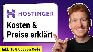 Hostinger Kosten & Paket Preise erklärt - inkl. 10% Hostinger Coupon Code