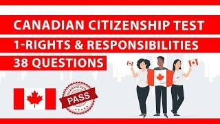 2025 NEW CANADIAN CITIZENSHIP TEST―  Rights & Responsibilities ― Part 1 of 10