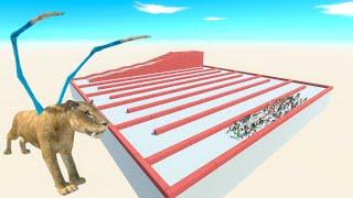 Escape From Smilodon - Zigzag Course | Animal Revolt Battle Simulator