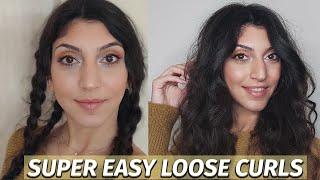 How To Get Loose Curls | Super Easy Curly Hair Tutorial For Medium Length Hair + Hairstyles