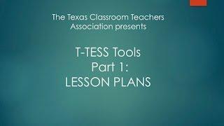 TCTA's T-TESS TOOLS | Lesson Plans