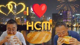 |437| Cảnh đêm tuyệt đẹp của TP HCM từ xe buýt City tour (feat. Bánh mì HUYNH HOA)