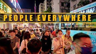 Busy Streets in Guangzhou: 4K Night Walk in China's 3rd Biggest City