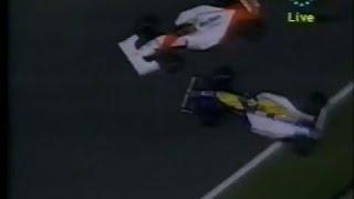 Senna and Mansell crash, 1992 Brazilian Grand Prix