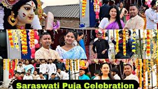 Saraswati Puja Celebration 2025  Hill Side School Of Nursing । Last Year Saraswati Puja।#vlog