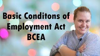 Grade 12 Business Studies | Basic Conditions of Employment Act