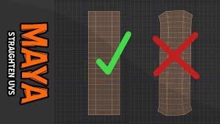 Maya tips/tricks - Straighten UVs the EASY WAY