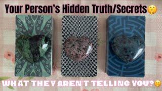 Your Person's Hidden Truth/SecretWhat they aren't telling youTimeless pick a card love reading