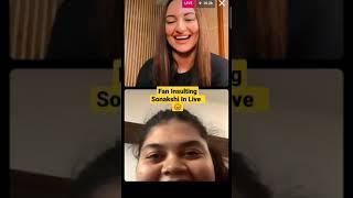 Fan Insulting Sonakshi Sinha In #Instagramlive  | #Shorts #Bollywoodnews