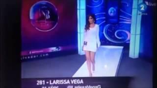 Larissa Vega en la semifinal de Nuestra Belleza El Salvador 2014