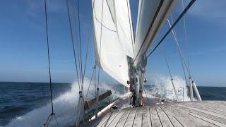 Crossing the Bay of Biscay in gale-force headwinds