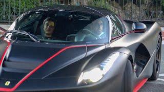 F1 Driver FERNANDO ALONSO Driving His LaFerrari in Monaco!! Carspotting 2024