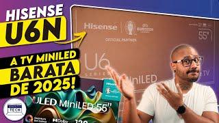 Nova TV HISENSE MINI LED U6N - Unboxing e Primeiras Impressões da Mini LED BARATINHA de 2025!