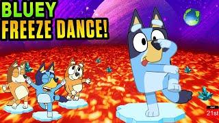 Bluey Freeze Dance -  Floor is Lava - Danny Go! - Bluey Floor Is Lava - Brain Breaks For Kids