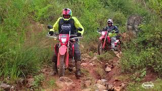 We ride through the rice tarraced with off-road single track Cuongs Motorbike Adventure